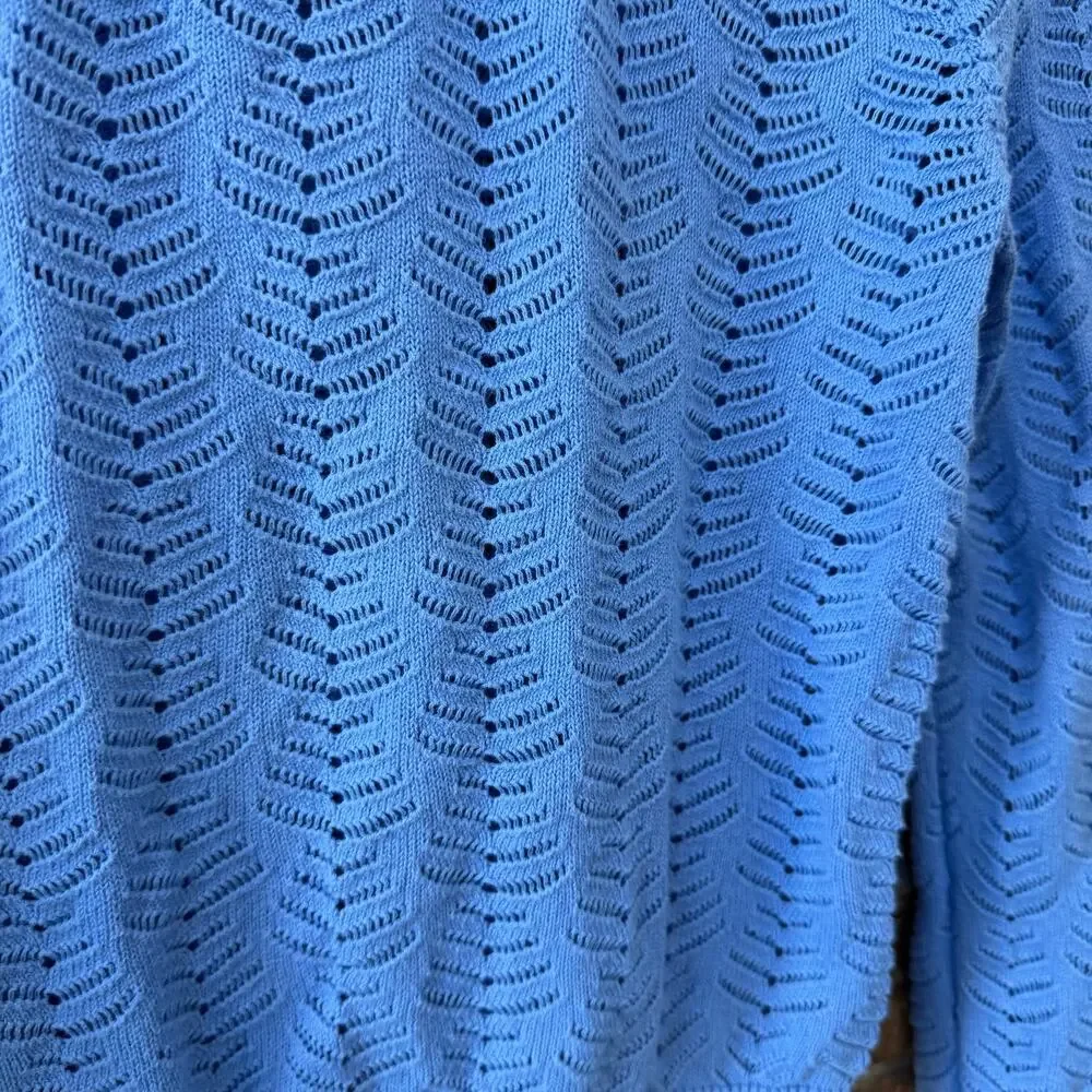 Gymboree Size Large 10 12 Blue Loose Knit Cardigan Blue Preppy Casual